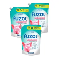 GENERICO - X3 Suavizante Fuzol Piel Delicada 1litro Frescura Suavidad