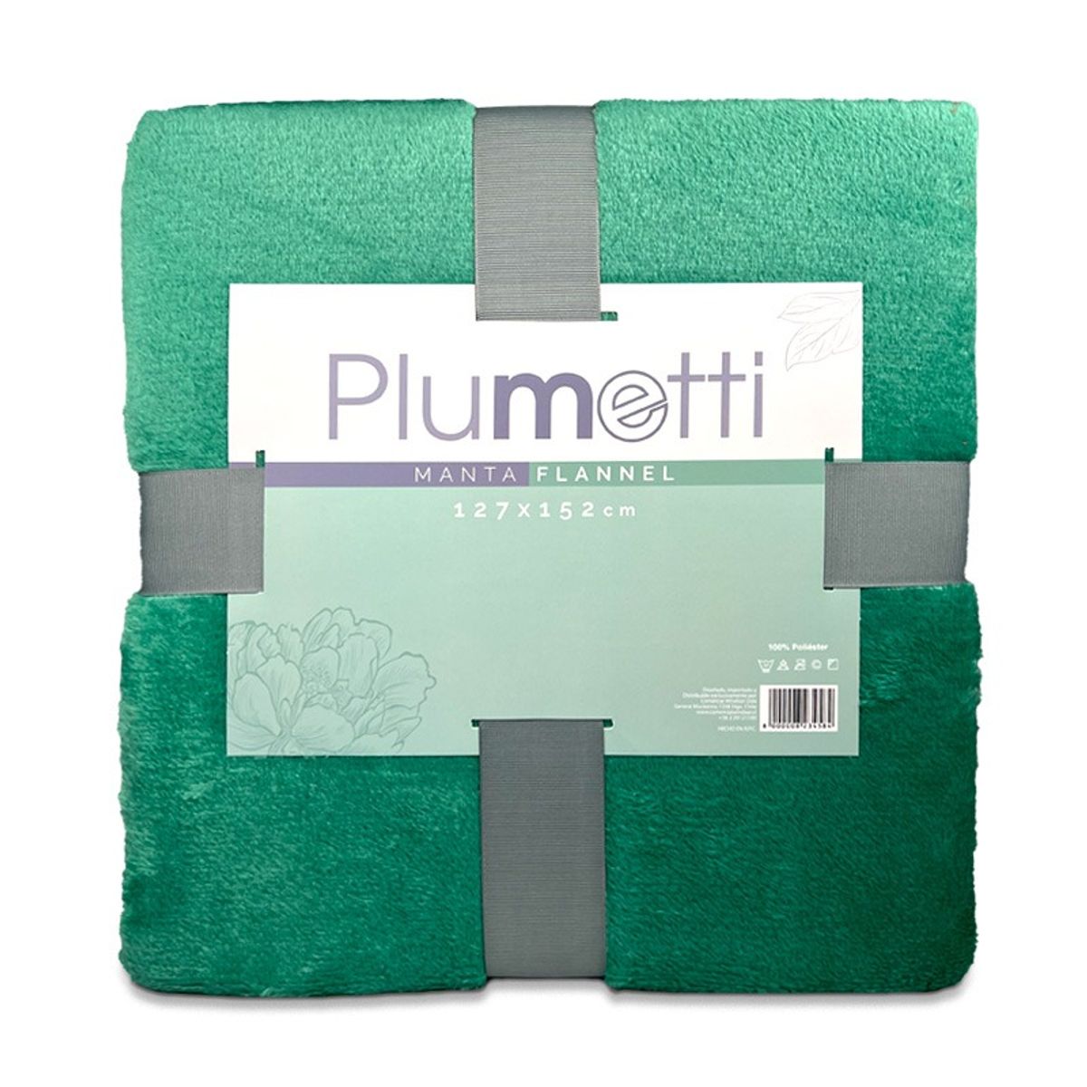 PLUMETTI - Manta Flannel Lisa 1 Plaza Unicolor Térmica