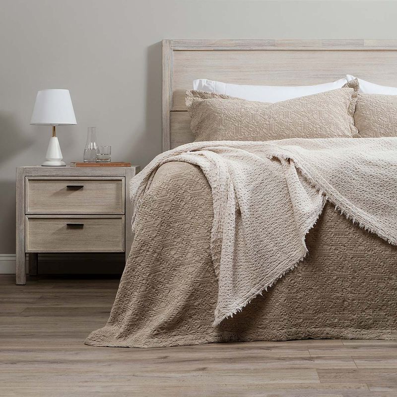 ROSEN - Manta Light Waffle Oyster 130 x 220 cm