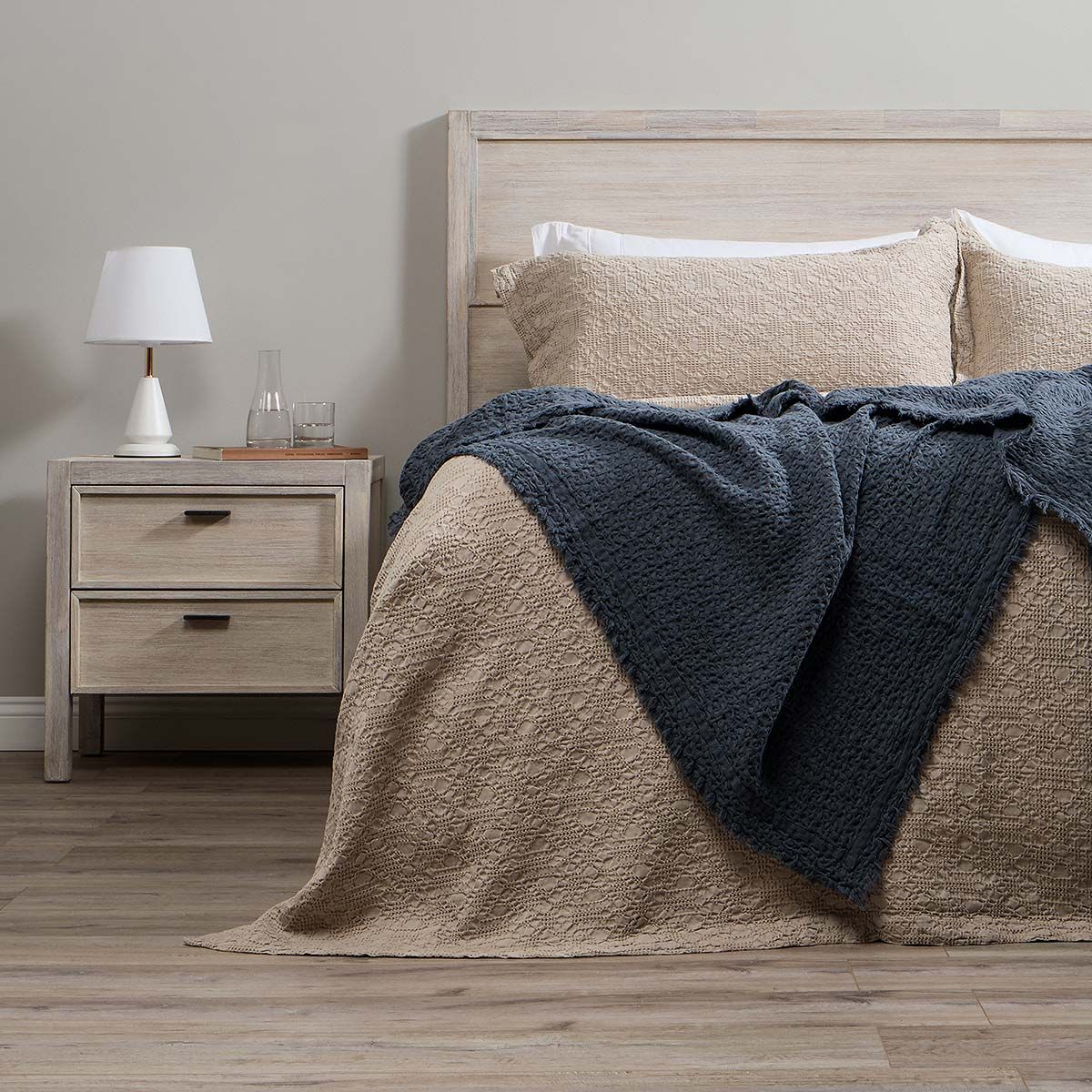 ROSEN - Manta Light Waffle Stone 130 x 220 cm