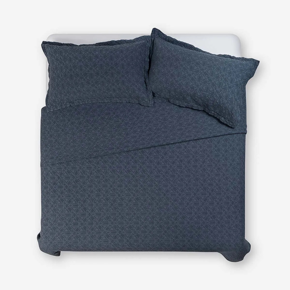 ROSEN - Colcha Algodón Textura Harbor Stone King