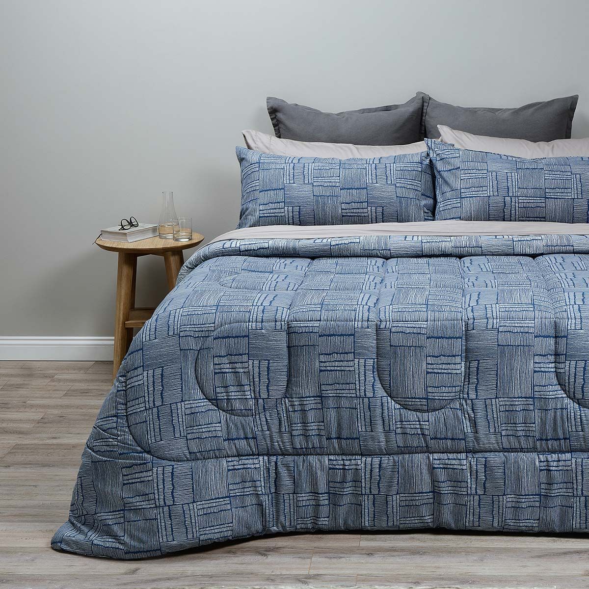 ROSEN - Plumón Soft Touch Lucca Navy 2 Plazas