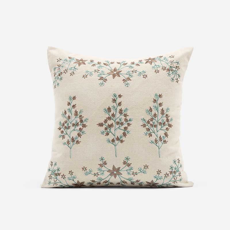 ROSEN - Funda Cojin Bordado Paulownia Salvia 50 x 50 cm