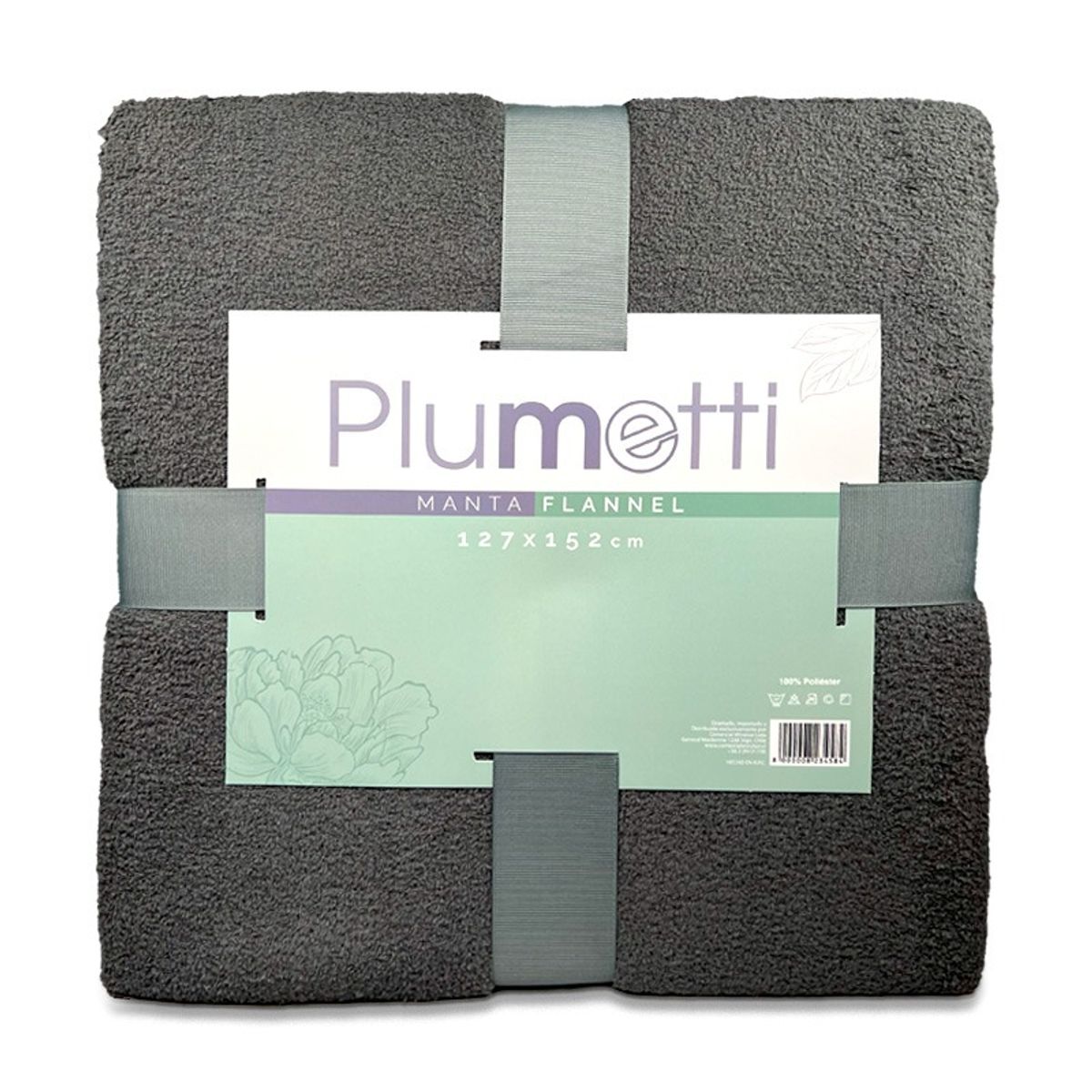PLUMETTI - Manta Flannel Lisa 1 Plaza Unicolor Térmica
