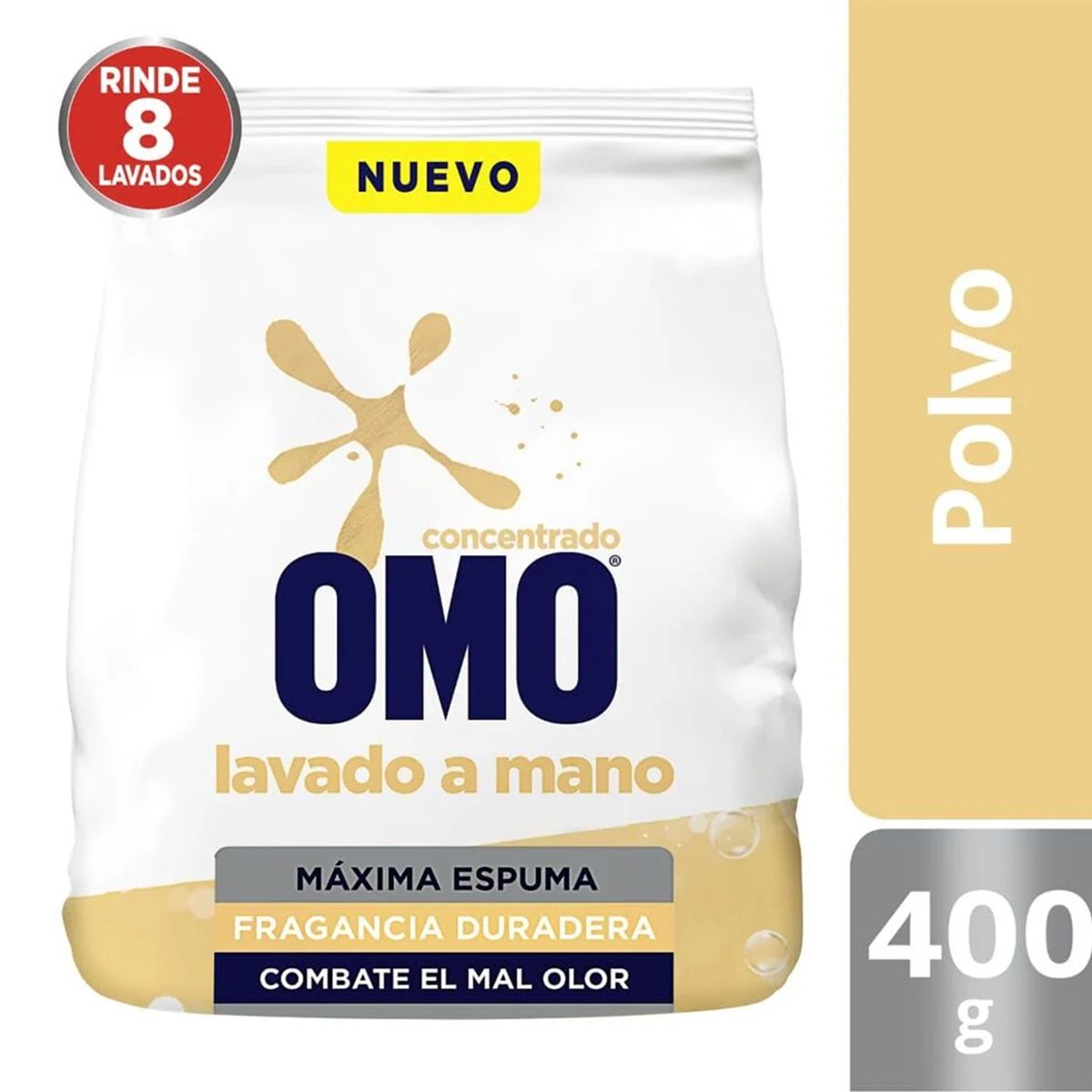 OMO - Detergente En Polvo Omo Concentrado Lavado A Mano 400 Gr