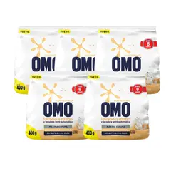 OMO - X5 Detergente En Polvo Concentrado Lavado A Mano 400 Gr