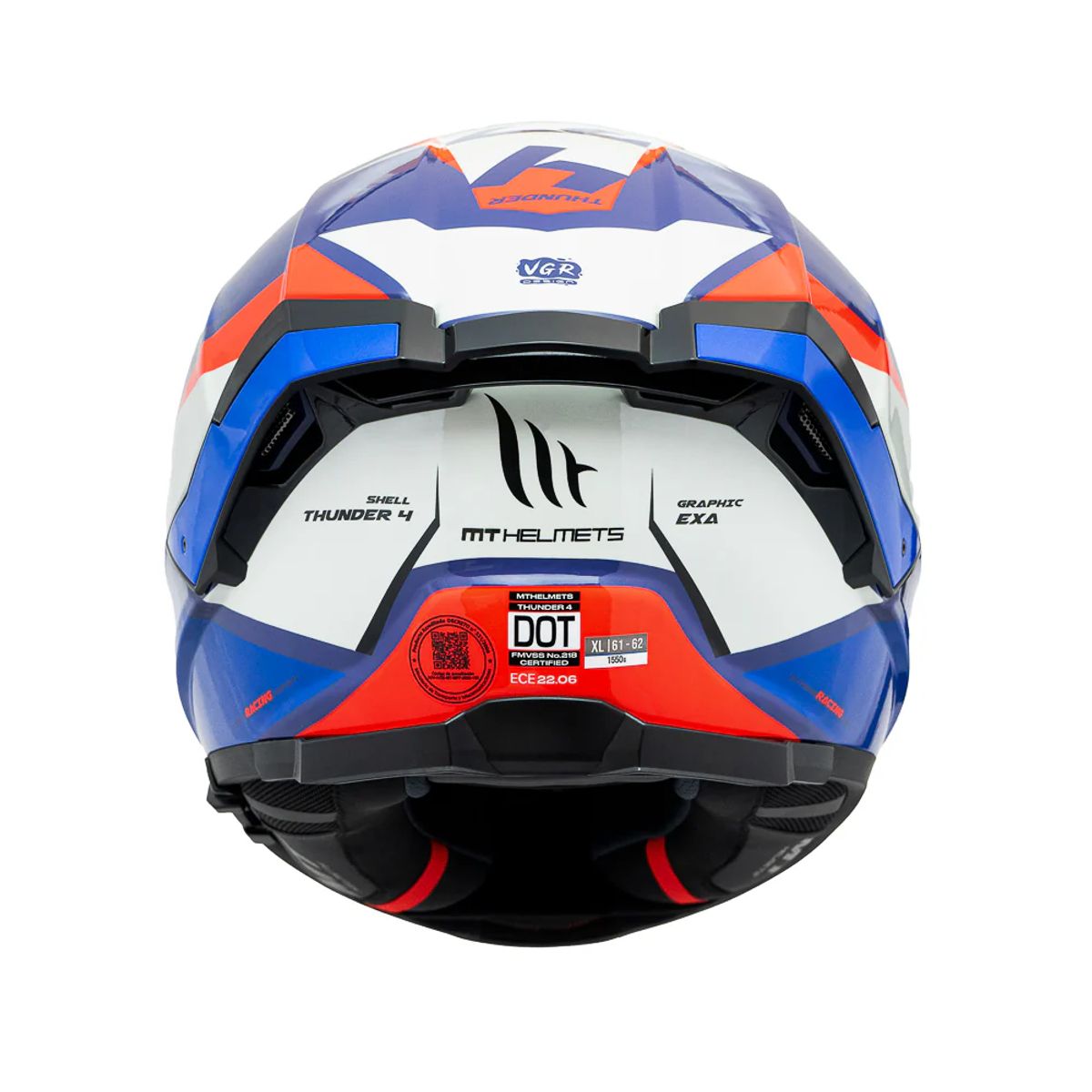 MT - Casco Para Moto MT Thunder 4 SV Exa Azul Brillo + Pinlock