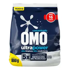 OMO - Detergente Concentrado En Polvo Ultra Power 800g