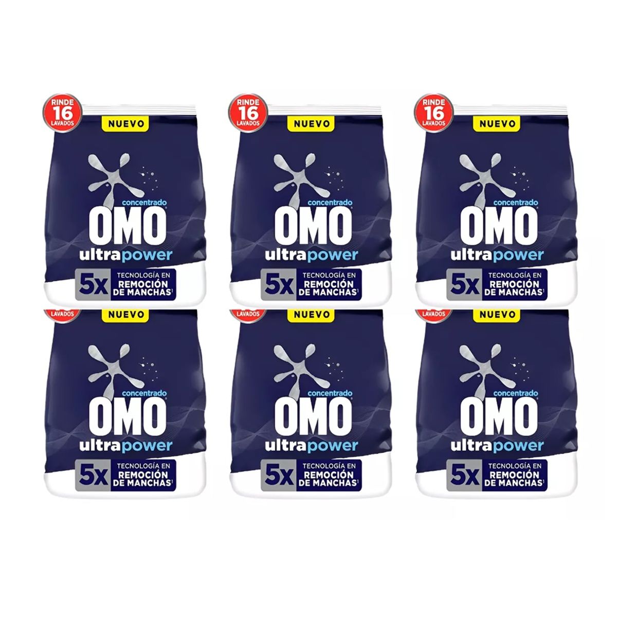 OMO - X6 Detergente Omo Concentrado En Polvo Ultra Power 800g