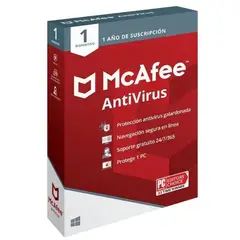 MCAFEE - Antivirus 1 Año 1 Dispositivo