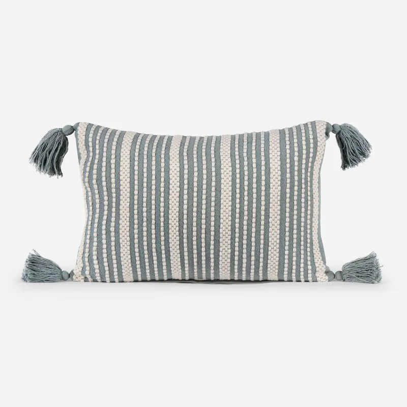 ROSEN - Funda Cojin Bordado Ribete Salvia 35x50