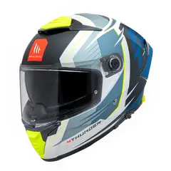 MT - Casco Para Moto Thunder 4 SV Pental Azul Mate + Pinlock