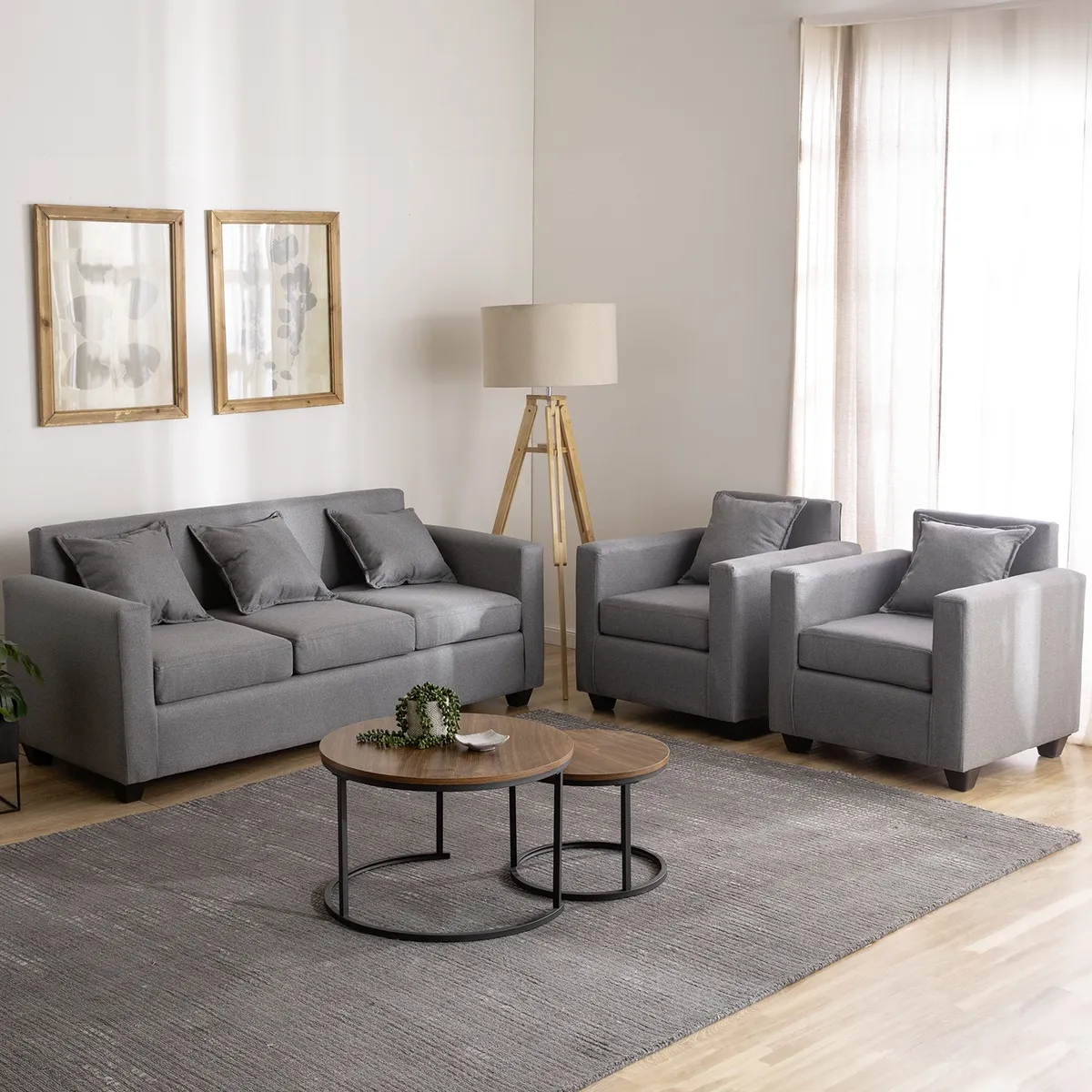 MUEBLES MPR - Living  311 Charlotte Tela Gris
