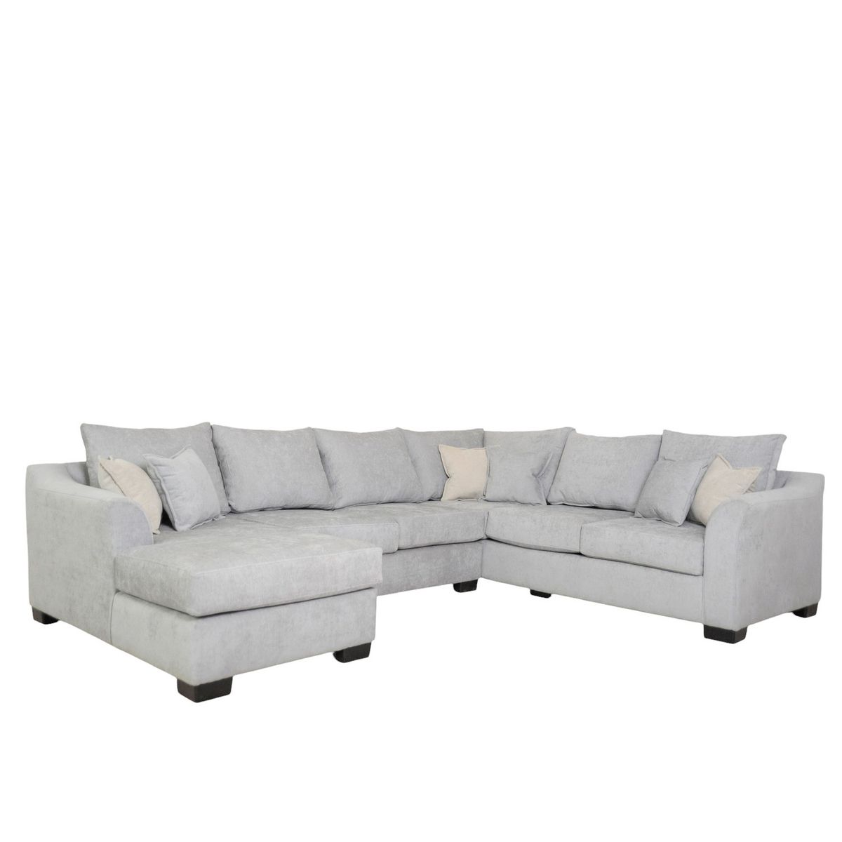 MUEBLES MPR - Seccional Bruselas Chenille Gris Claro - 3 Mod Izq