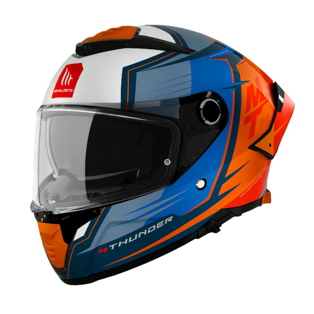 MT - Casco Para Moto MT Thunder 4 SV Pental Naranja Perla+ Pinlock