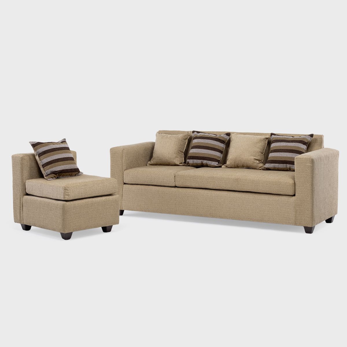 MUEBLES MPR - Seccional Jazmin 31 Chenille Mostaza