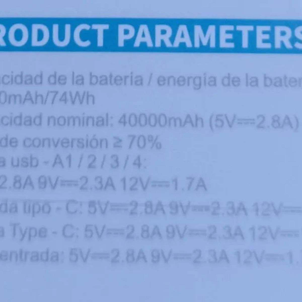GENERICO - Banco De Energía Power Bank 40000mah Súper Rápida