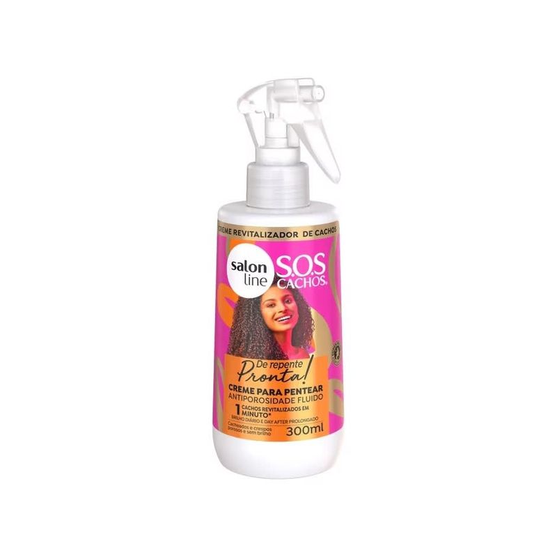 SALON LINE - CREMA DE PEINAR SOS ANTIPOROSIDADE PRONTA DE 300ML SALONLINE