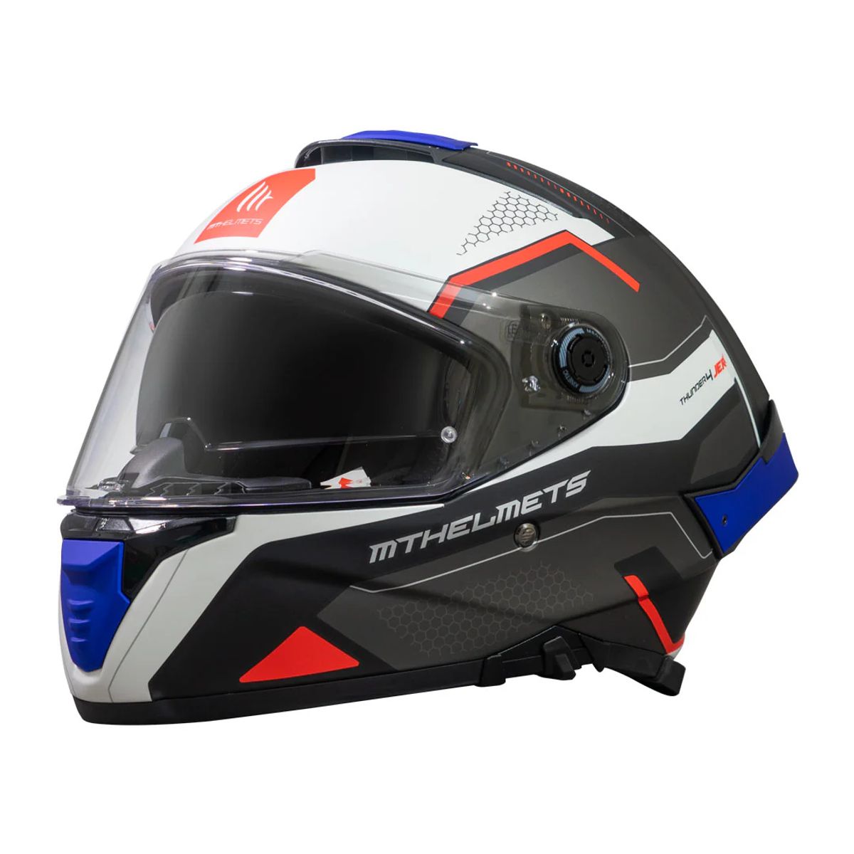 MT - Casco Para Moto MT Thunder 4 SV Jerk Azul Perla Mate + Pinlock