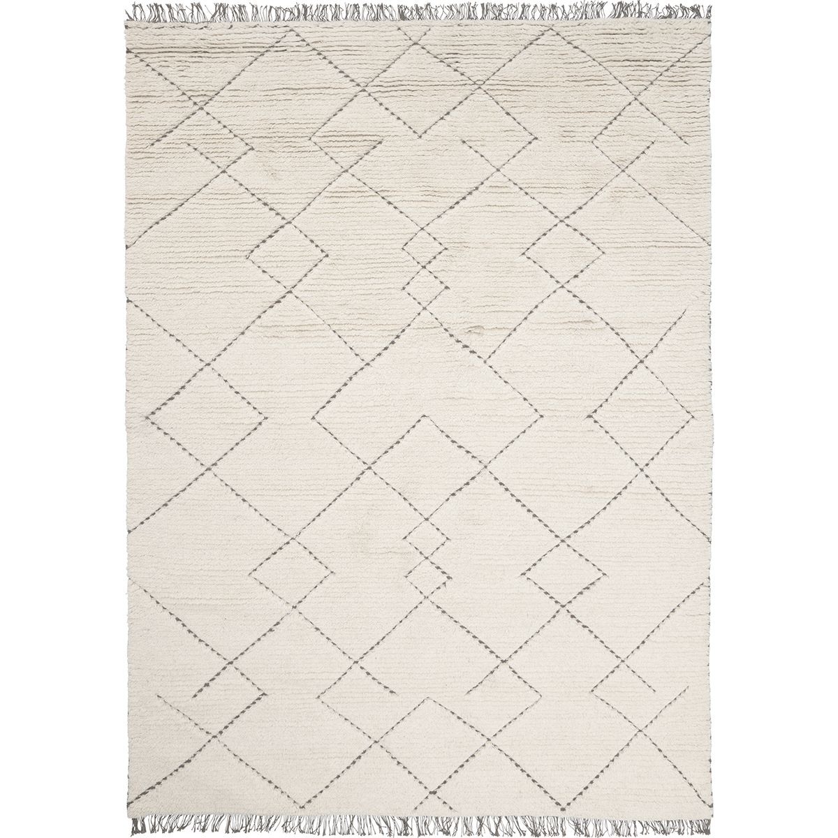 AMERITEX - Alfombra Torun WhiteBlack 250x350 Lana