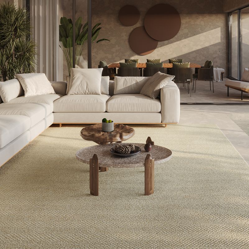 AMERITEX - Alfombra Jacarta 616A LbeigeCream 170x240 Polipropileno