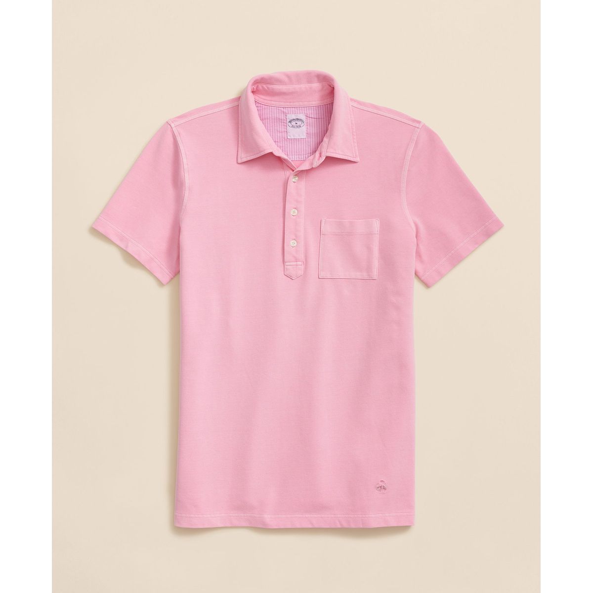 BROOKS BROTHERS - Polera Hombre Garment Dyed Pique Polo Rosado Brooks Brothers