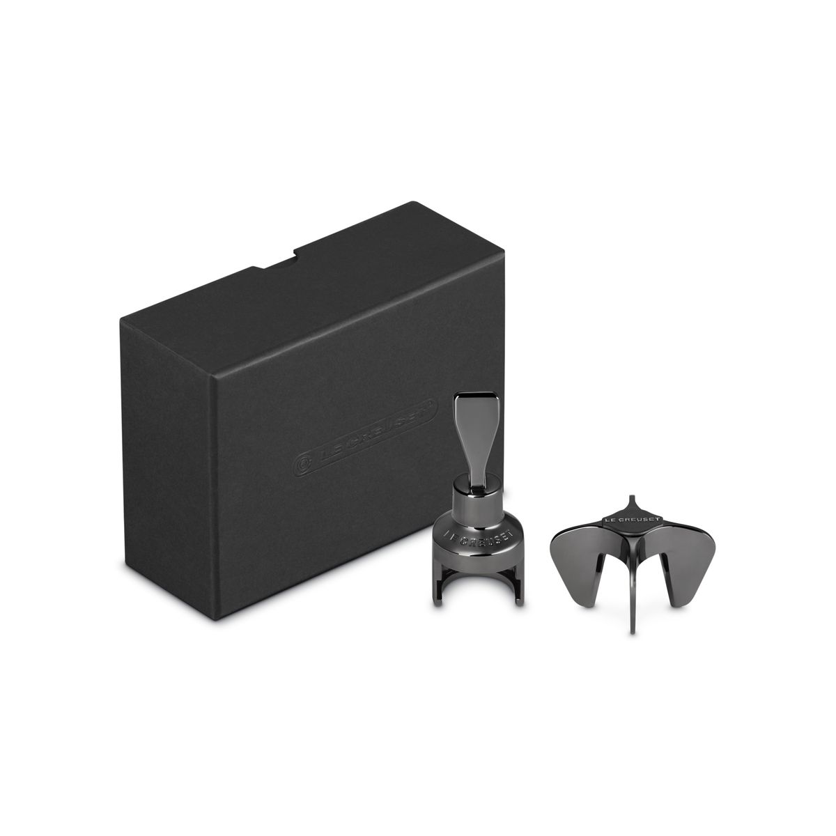 LE CREUSET - Le Creuset Abridor + Tapon Cava Black Nickel Metalico