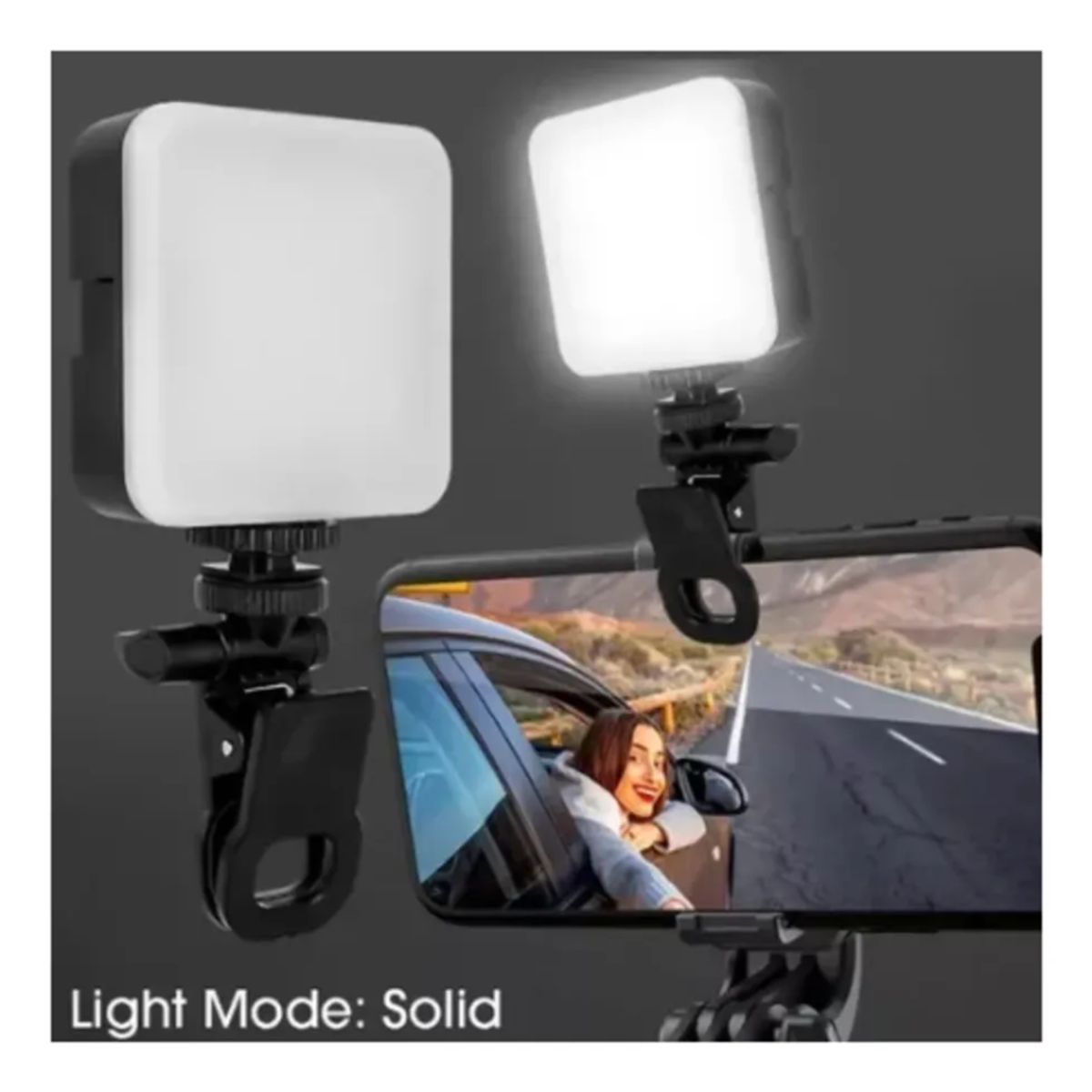 GENERICO - Luz LED portátil para selfies y videos con montaje universal