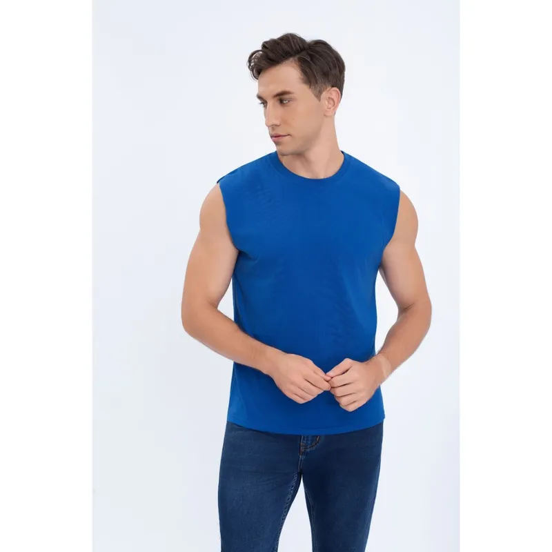 MPROPIA - Polera Musculosa Hombre Sin Mangas Lisa Colores 7602