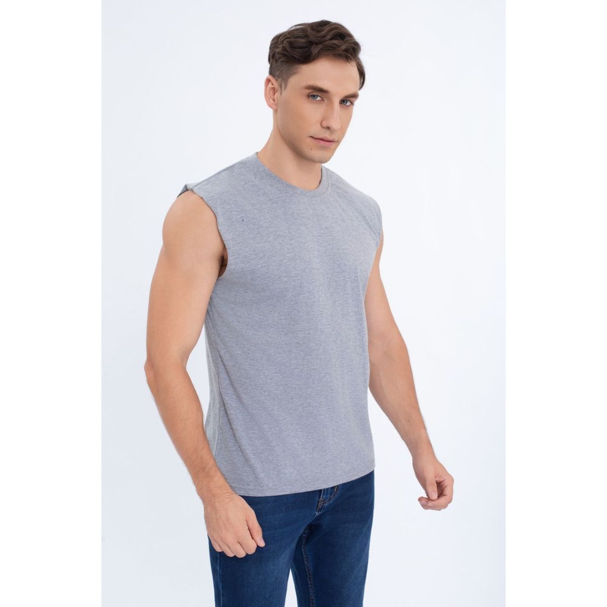 LIKE SHOP - Polera Musculosa Hombre Sin Mangas Lisa Colores 7602.