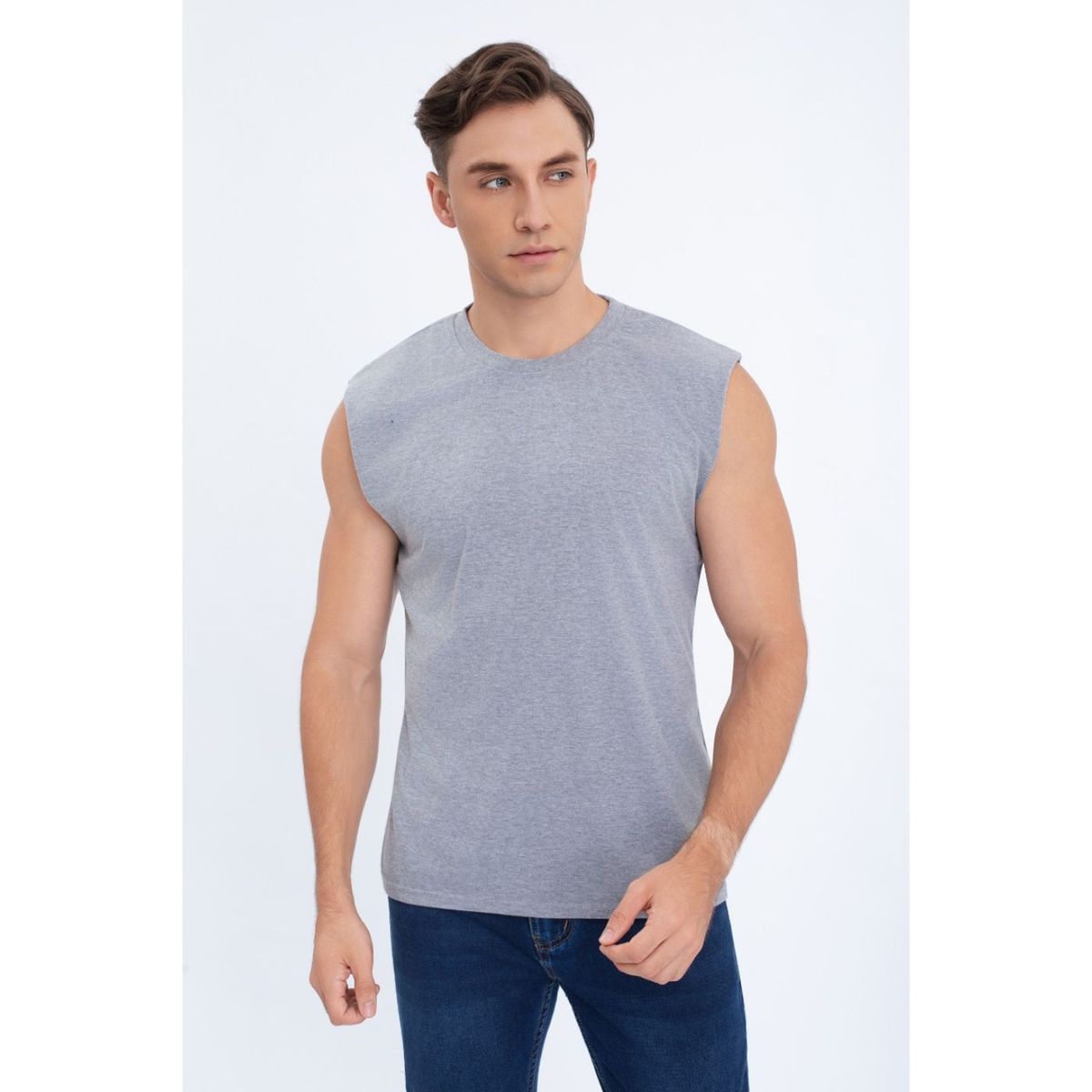 LIKE SHOP - Polera Musculosa Hombre Sin Mangas Lisa Colores 7602.