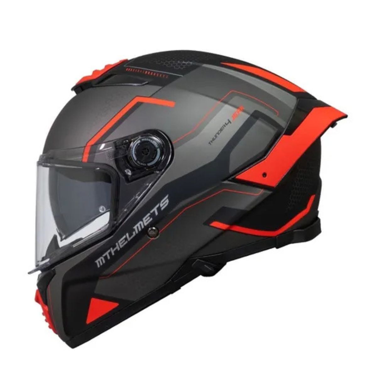 MT - Casco Para Moto MT Thunder 4 SV Jerk  Rojo Mate + Pinlock