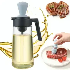 GENERICO - Botella Para Aceite Y Vinagre De Vidrio Con Brocha