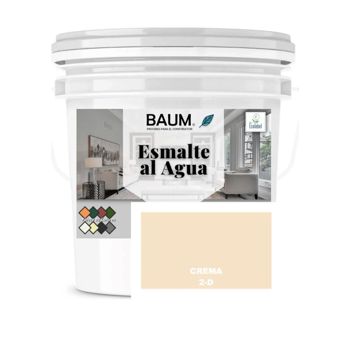 BAUM - TINETA PINTURA ESMALTE AL AGUA - CREMA 2-D - PINTURASPROFESIONALES CHILE