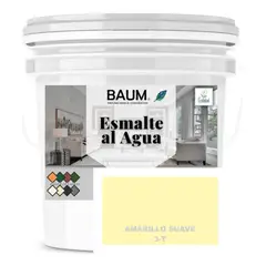 BAUM - TINETA PINTURA ESMALTE AL AGUA - AMARILLO SUAVE 3-T - PINTURASPROFESIONALES CHILE
