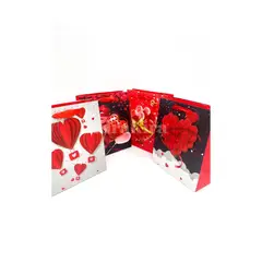GENERICO - Bolsa De Regalo Corazones 26x32cm 12 Unidades
