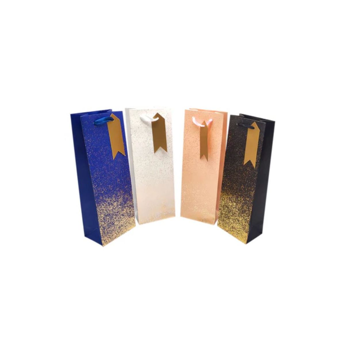 GENERICO - Bolsa de Regalo Vino 12.7 x 36 cm Fade 12 Unidades