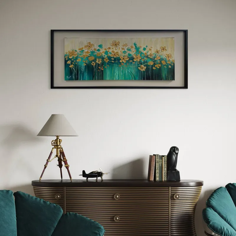 DEKAM DISEÑO - CUADRO DECORATIVO DISEÑO ARIAN FLORES   127x57 cms