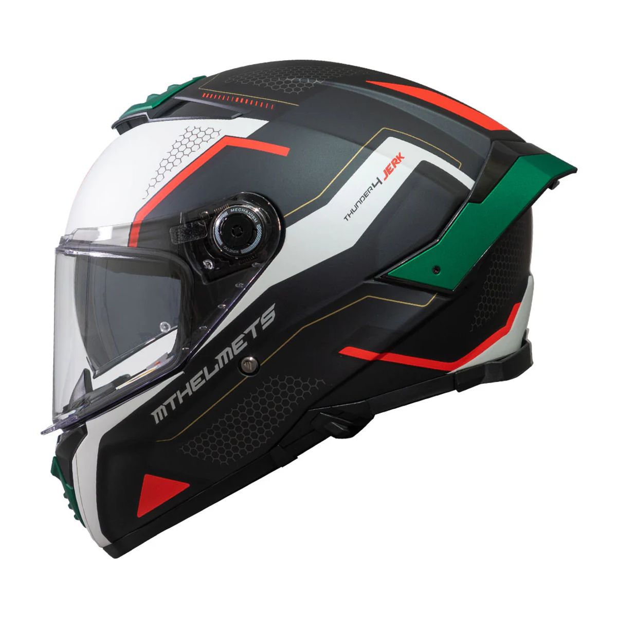 MT - Casco Para Moto MT Thunder 4 SV Jerk  Rojo Mate + Pinlock