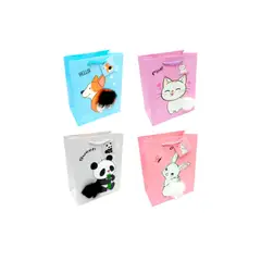 GENERICO - Bolsa de Regalo Colita Animales 18x23cm 12 Unidades