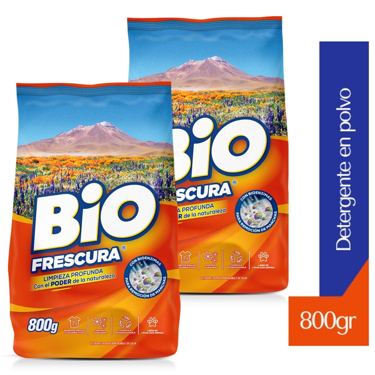 BIOFRESCURA - X2 Detergente Bio Frescura En Polvo Desierto Florido 800g