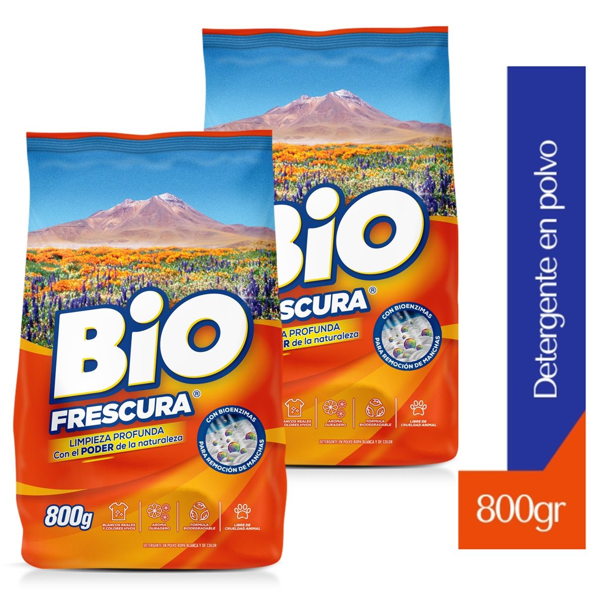 BIOFRESCURA - X2 Detergente Bio Frescura En Polvo Desierto Florido 800g