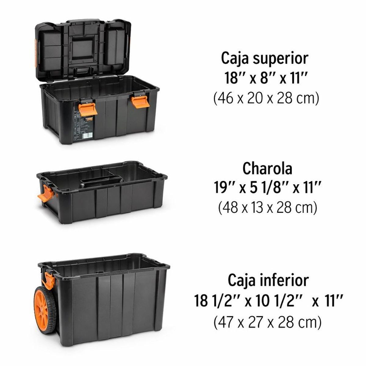 TRUPER - Caja De Herramientas Truper 53LITROS 3 En 1 DESMONTABLE