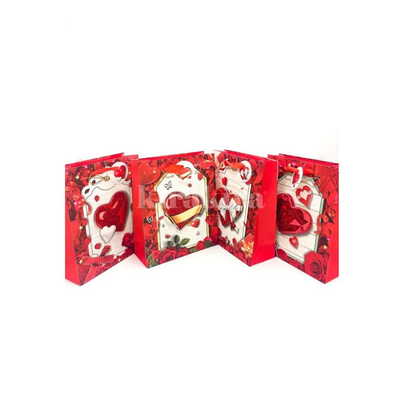 GENERICO - Bolsa De Regalo Corazon 3D 30x40cm