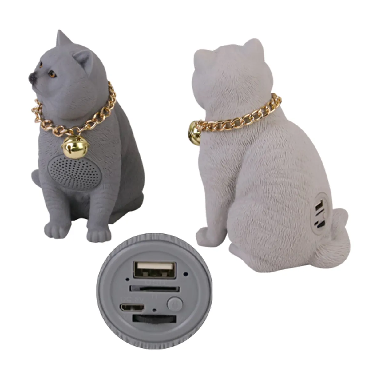 MUNDITEL - Parlante Altavoz Bluetooth Gato 17 Cm