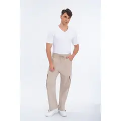 MPROPIA - Pantalón Hombre Elasticado Recto Puño Ajustable Cargo 5001