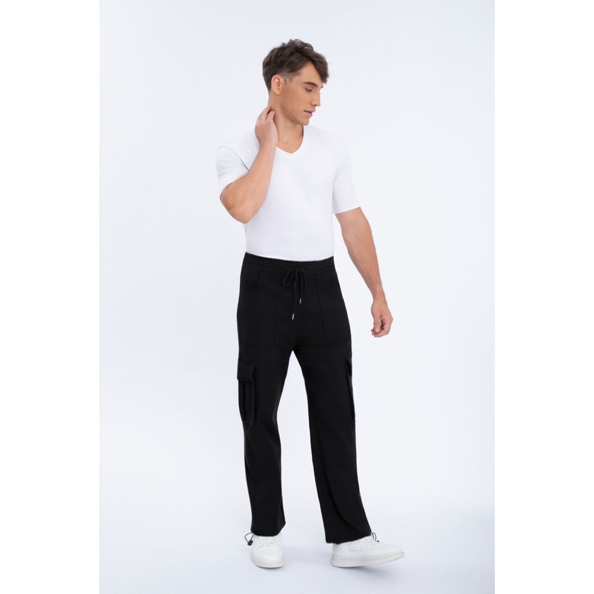 LIKE SHOP - Pantalón Hombre Elasticado Recto Puño Ajustable Cargo 5001