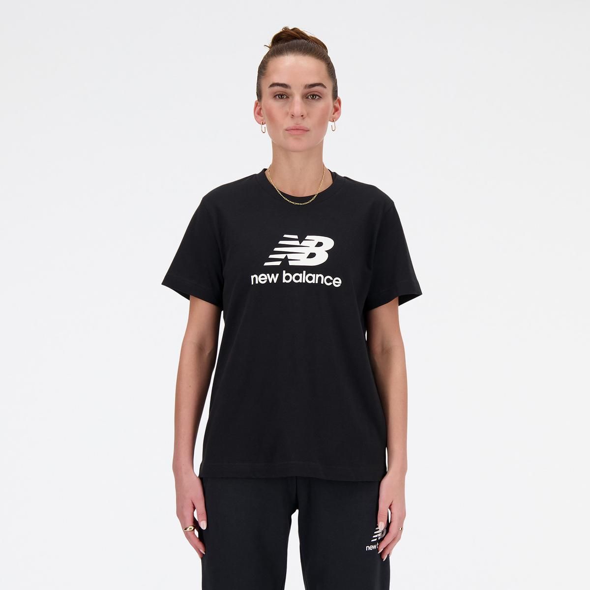 NEW BALANCE - Polera Lifestyle Mujer New Balance Essentials Negra