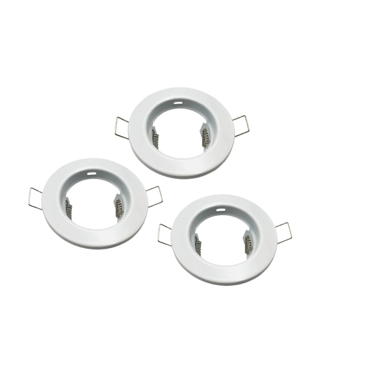 ELECTRICA STORE - PACK 3 BASE FIJA EMBUTIDA REDONDA BLANCA GU10