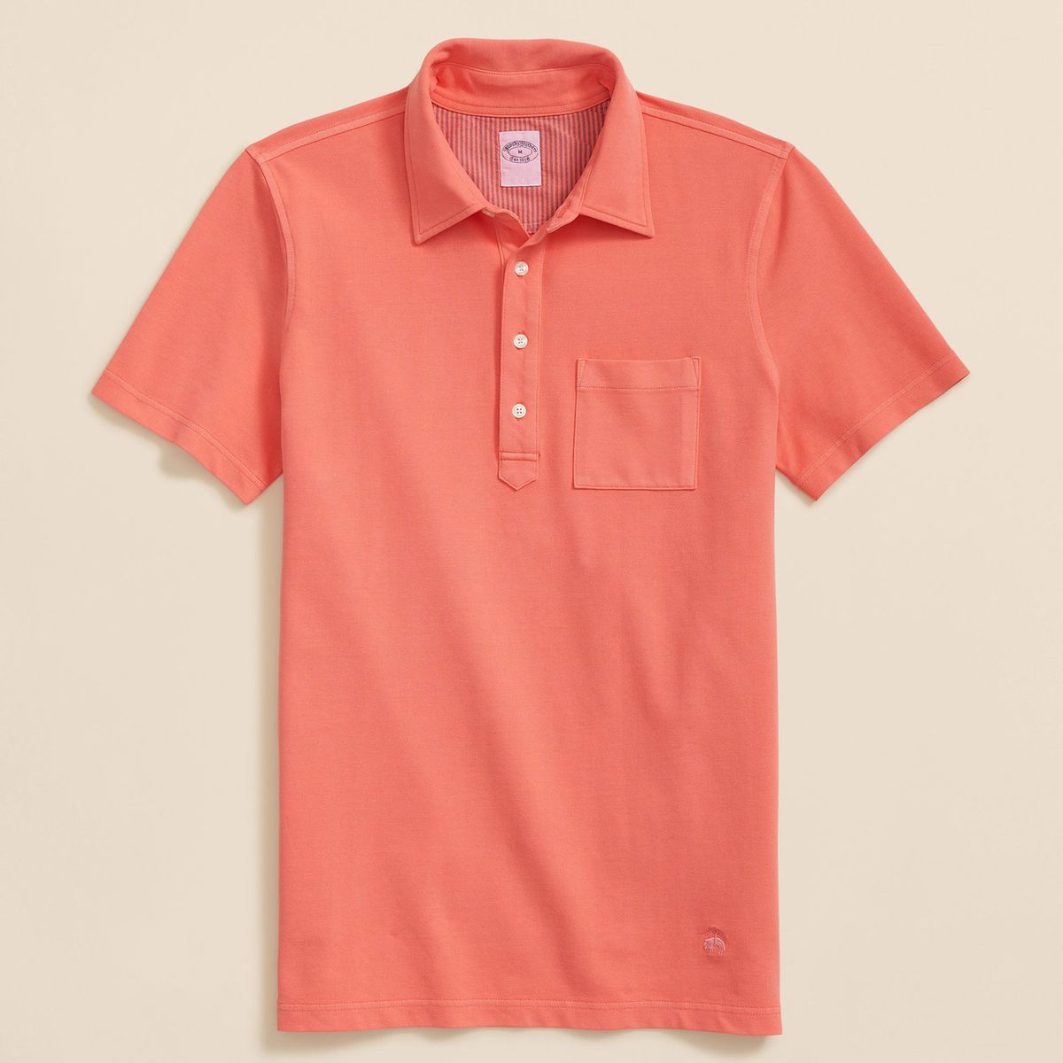 BROOKS BROTHERS - Polera Hombre Garment Dyed Pique Polo Rosado Brooks Brothers